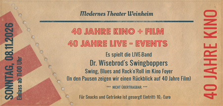 8. November 2026, 11 Uhr: Matinee mit Dr. Wisebrod´s Swingboppers