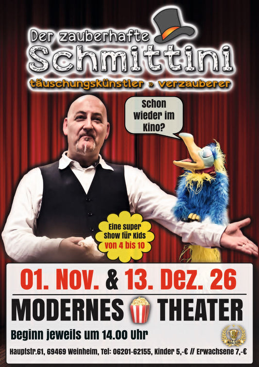 13. Dezember, 14 Uhr: Der Zauberhafte Schmittini (Kinder)